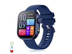 Reloj inteligente ZW39 con notificaciones de aplicaciones, llamadas Bluetooth y monitor de presión arterial y oxígeno. 3,7 x 1,1 x 4,7 cm. Color: Azul.