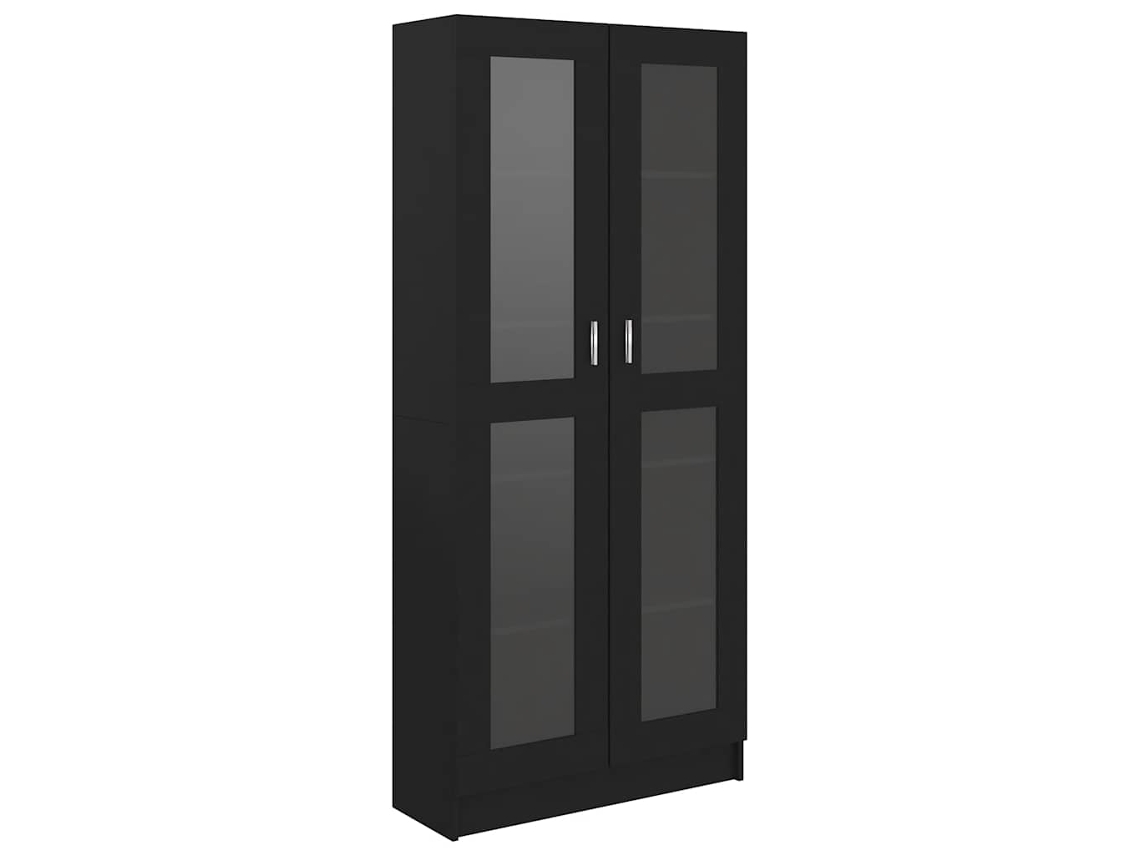 Armario de libros VIDAXL Negro Madera contrachapada (82.5x30.5x185.5 cm)