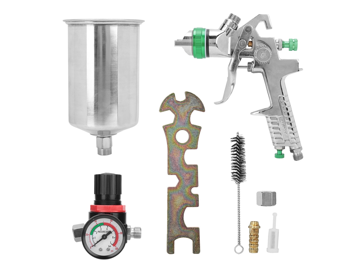 Pistola Pulverizadora Neumática Para Aerógrafo H827, Boquilla De Alimentación Por Gravedad De 2,5 Mm, 1000 Ml, Latón Y Aluminio.
