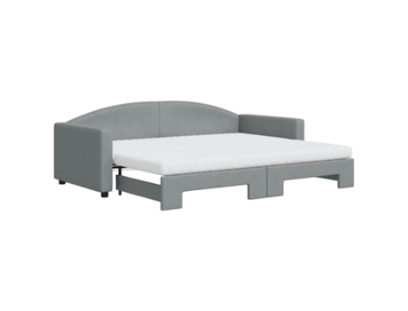 Colchón Cama con Cajón MAISON EXCLUSIVE Metal Tela Gris (90x200cm)