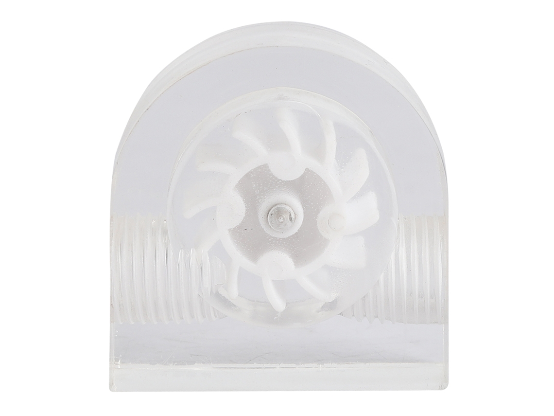 Medidor De Flujo De Refrigeración Por Agua 12 Impeller Semicírculo Doble Agujero Accesorio De Computadora Blanco