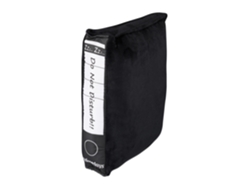 Relaxdays Cojín Negro, Forma De Archivador, Decorativo, Cómodo, Regalo, 7 X 31 X 28 Cm, 1 Ud.