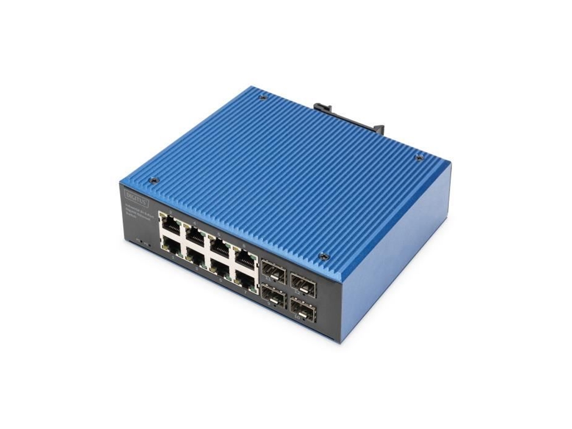 Conmutador Gigabit Ethernet industrial de 8 puertos DIGITUS