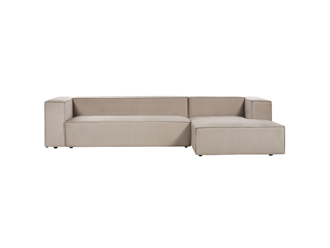 Sofá de 3 plazas BELIANI Vernon de Terciopelo Beige 330x178x68