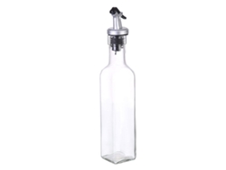 Juego de 2 botellas de aceite de oliva y vinagre, botella alta cuadrada de cristal para cocina. NEVEANCE