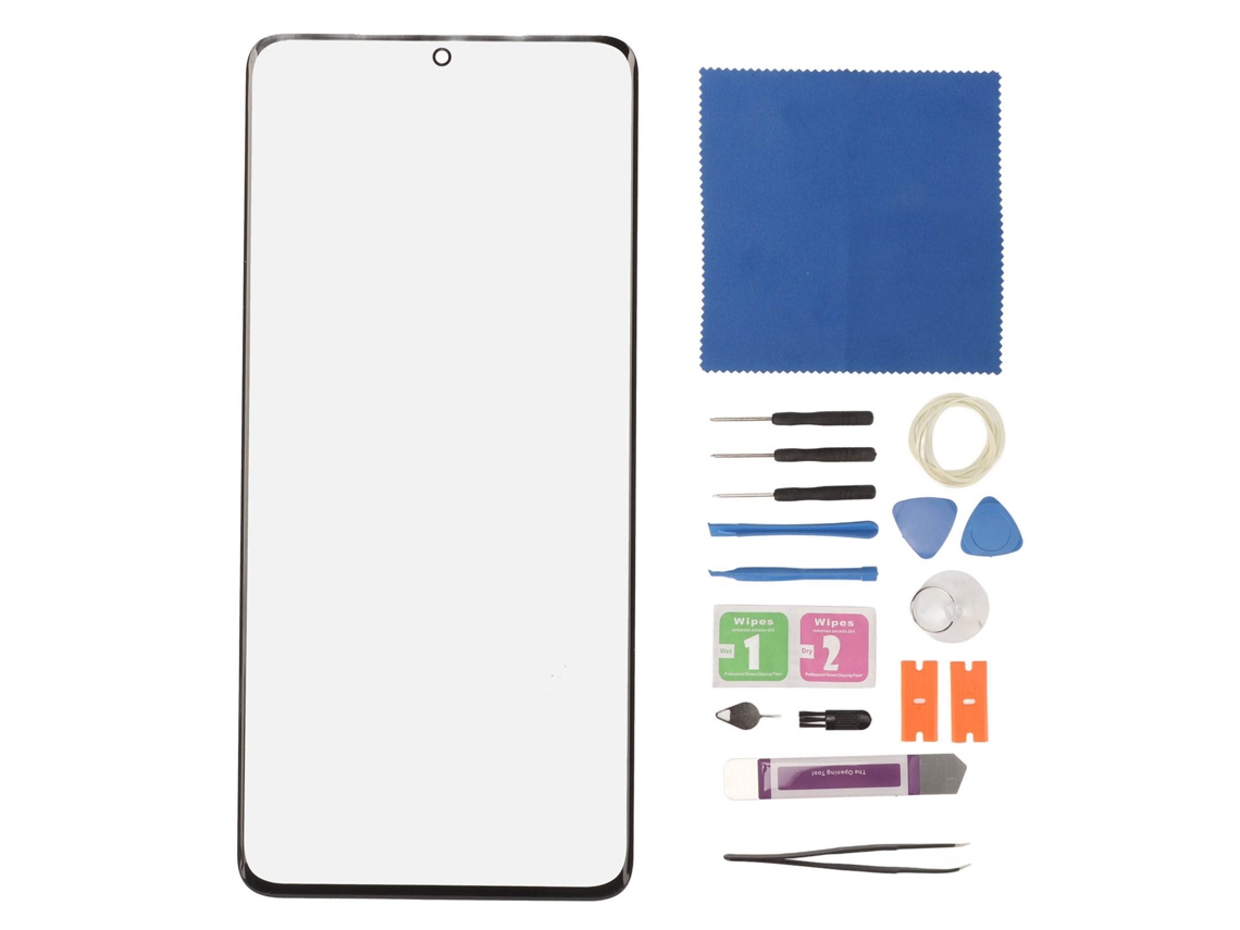 Kit De Substituição De Tela De Vidro Frontal Para Samsung Galaxy S21 Ultra 5g Sm G998 Com Ferramentas Preto