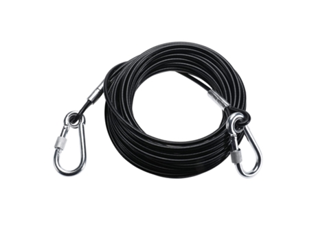 Cable para carrito con amarre para perros, correa reflectante resistente para perros grandes, negro, 6mm de ancho ZMDECQNA