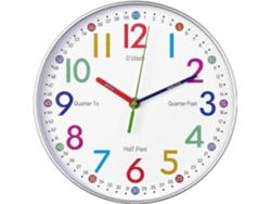 Reloj de pared infantil 2025 Reloj educativo digital para niños, con ejercicios para ayudar a los niños a aprender GOKOCO