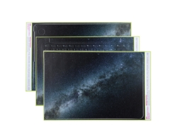 Adhesivo decorativo para portátil de 13,3 pulgadas con diseño de cielo estrellado y luz dorada
