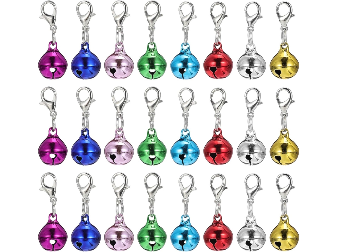 24 Llaveros Colgantes Forma Campana Acabado Cobre Electrochapado Artesanía Accesorios Decorativos Paquetes