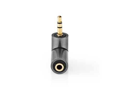 NEDIS Adaptador Audio Estéreo 3 5 Mm Macho a 3 5 Mm Hembra Recto Chapado En Oro Metal Metalizado Gris/Oro 1 Unidad