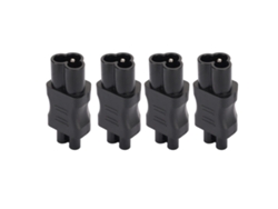 4 Adaptadores De Energia Iec320 C6 Para C5 Conector Conversor Cabo Para Notebook 10a 250v 2500w