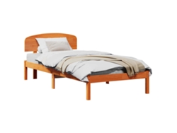 Maison Exclusive - Estructura De Cama Con Cabecera Marrón Cera 100 X 200 Cm