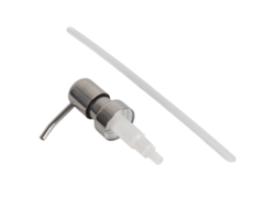 Dispensador de jabón líquido, acero inoxidable 304, plateado, 2,5 cm