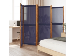 Biombo Divisor De 6 Paneles Azul Oscuro 420x180 Cm