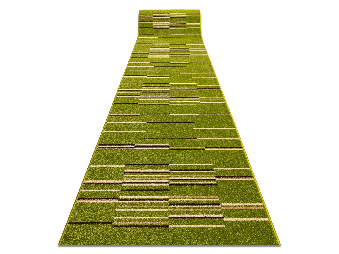 Alfombra de Pasillo Heat-Set Fryz Neli Verde/Color Lima 70 cm