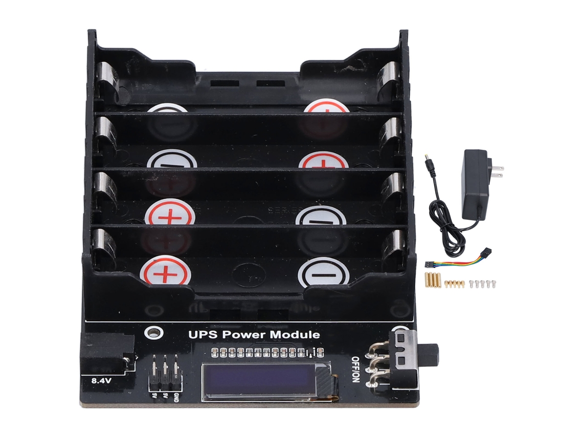 Módulo Ups Con Soporte Para Batería, Placa De Expansión Diy Ac100-240v Con Protección Y Pantalla Oled.