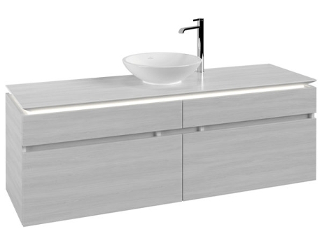 Módulo de lavabo Villeroy &amp Boch Legato B671 1600x550x500mm centro lavabo iluminación LED