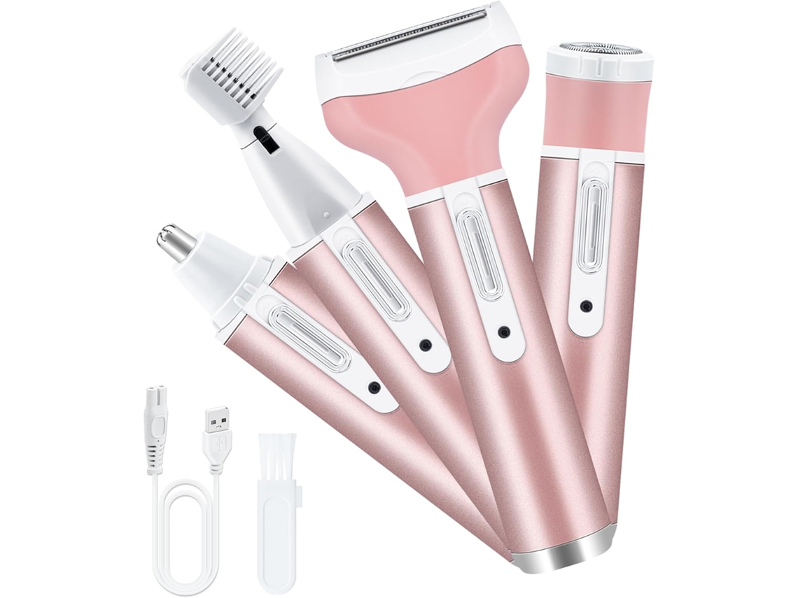 Aparato 4en1 Sin Cable Recargable Usb Para Eliminación Vello Facial Corporal Cejas Axilas Biquini Piernas