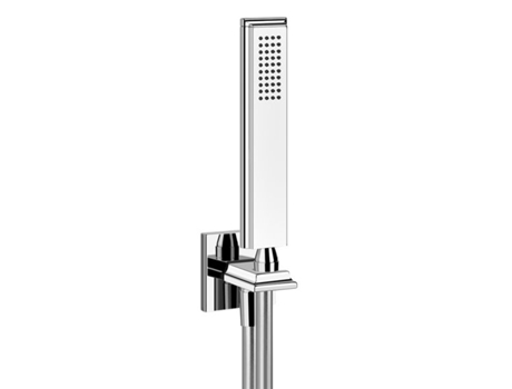 GESSI Eleganza, set de ducha Eleganza, con codo de conexión a la pared 1/2 con soporte, 150 m de manguera y ducha anticalcárea Ducha manual metálic