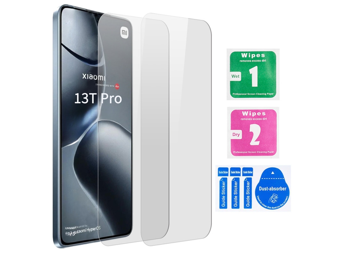 Protector De Pantalla De Vidrio Templado Hct Style Para Xiaomi 13t Pro (pack De 2 Unidades, Protección 9h, Alta Transparencia)