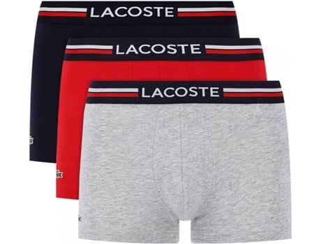 Paquete de 3 Boxers LACOSTE Algodón Hombre (XL - Multicolor)
