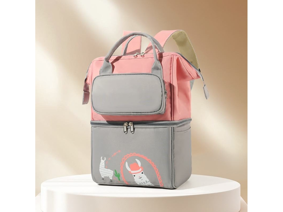Mochila grande 2 en 1 con capacidad de 18 litros y compartimento térmico para botellas, capacidad para 6 botellas de 270 ml (rosa) Eifson