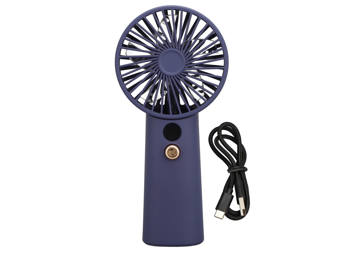 Ventilador portátil sin escobillas de 12 V con batería - Azul oscuro