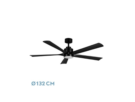 Ventilador DC Cairo 24W Negro 5 Aspas FABRILAMP