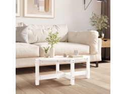 Mesa de Centro de Apoyo 87X48X35 Cm Madera de Pino Maciza Blanco