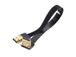 Cable Plano Hdmi Macho A Macho En Ángulo De 90 Grados, 20/50 Cm, Para Fotografía Aérea Con Multicópteros Fpv.