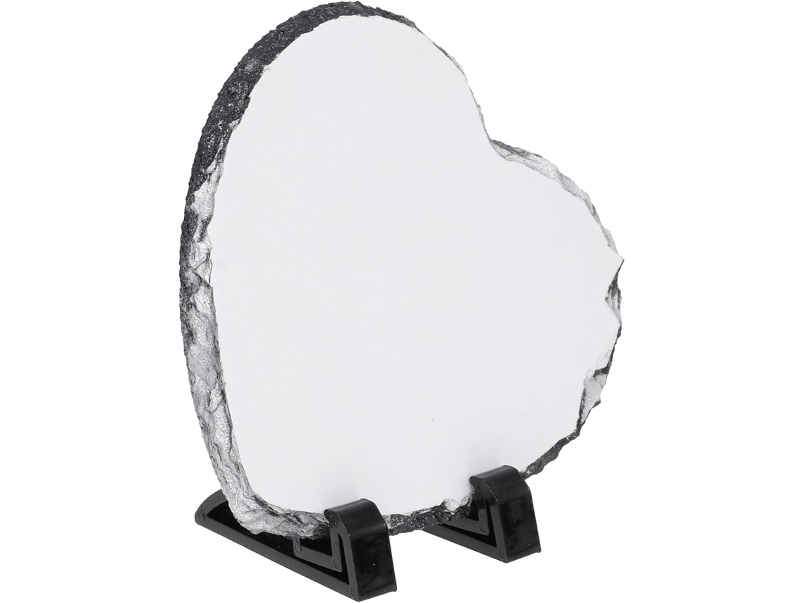 Marco Fotos Forma Corazón 135x135 Fabricado Piedra Natural Personalizable Ideal Dormitorio Oficina Cm