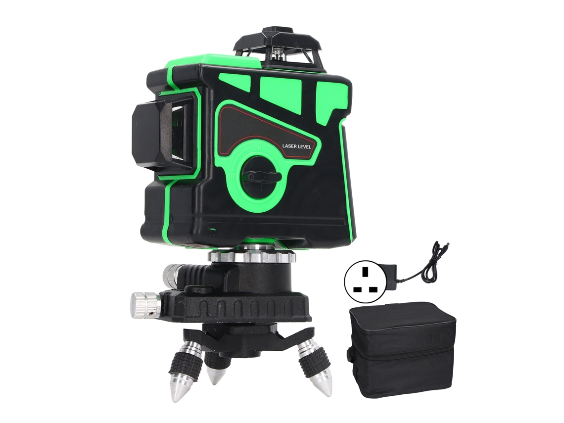 Nivel Láser De 12 Líneas Con Haz Verde, Autonivelante 3d, Ip54, Herramienta De Precisión.
