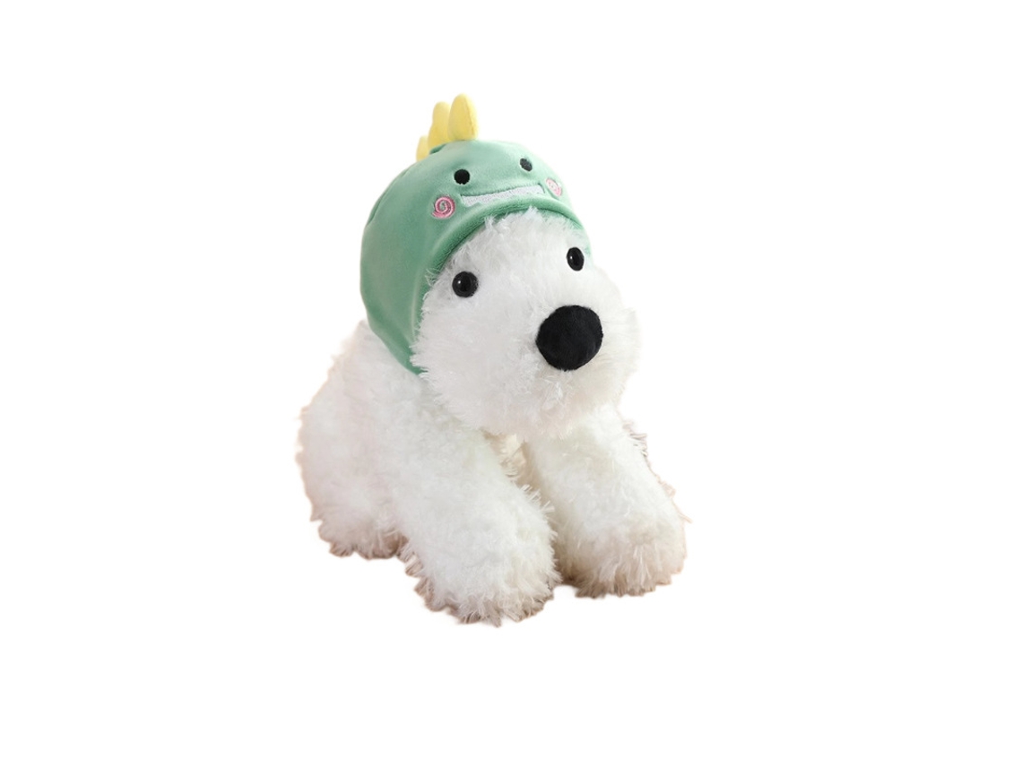 Peluche de la serie West Highland Transformation con gorro de dinosaurio CHABERLU