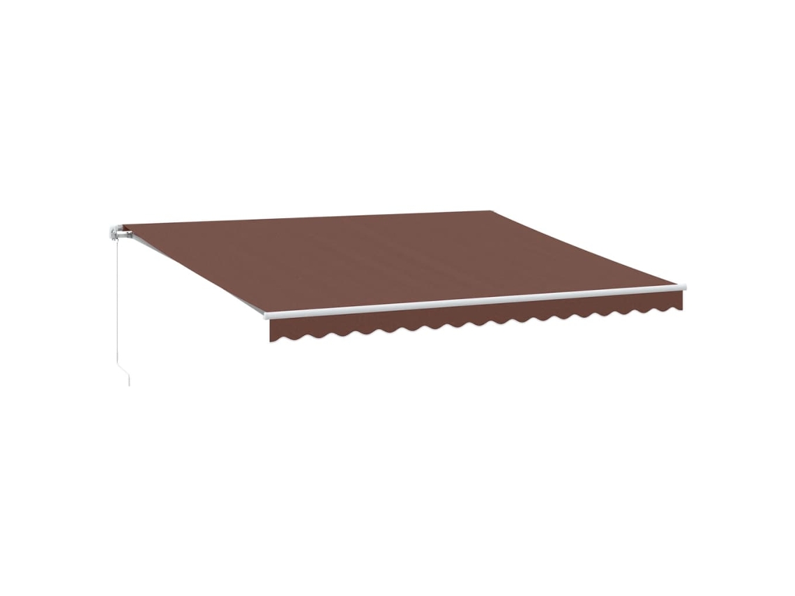 Maison Exclusive - Toldo Retráctil Manual Marrón 450x350 Cm