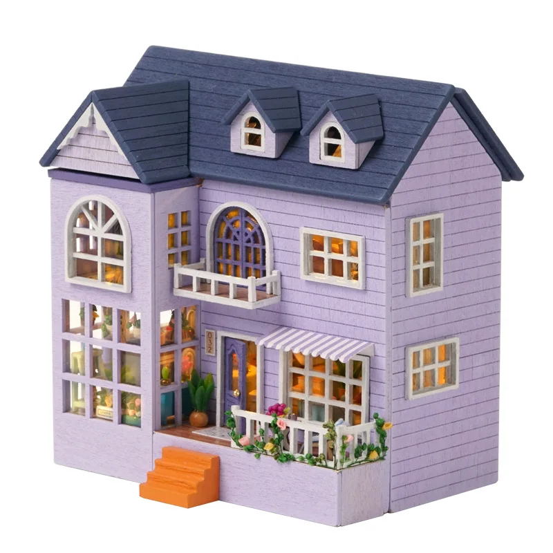 (estilo 5) Kit De Bricolaje Para Casa De Muñecas De Madera "serie Casa En Miniatura" Modelo En Miniatura