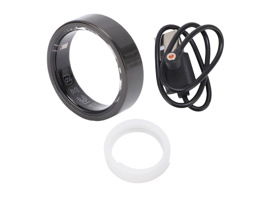 Anillo Inteligente Rastreador De Fitness Con Conteo De Pasos Y Calorías, Control Por Gestos, Resistente Al Agua Hasta 50m, Talla 9, Negro