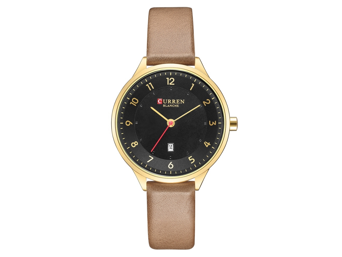 Reloj De Pulsera Ccq Ultra Slim Para Mujer Con Correa De Piel Sintética Y Números Romanos (rojo)