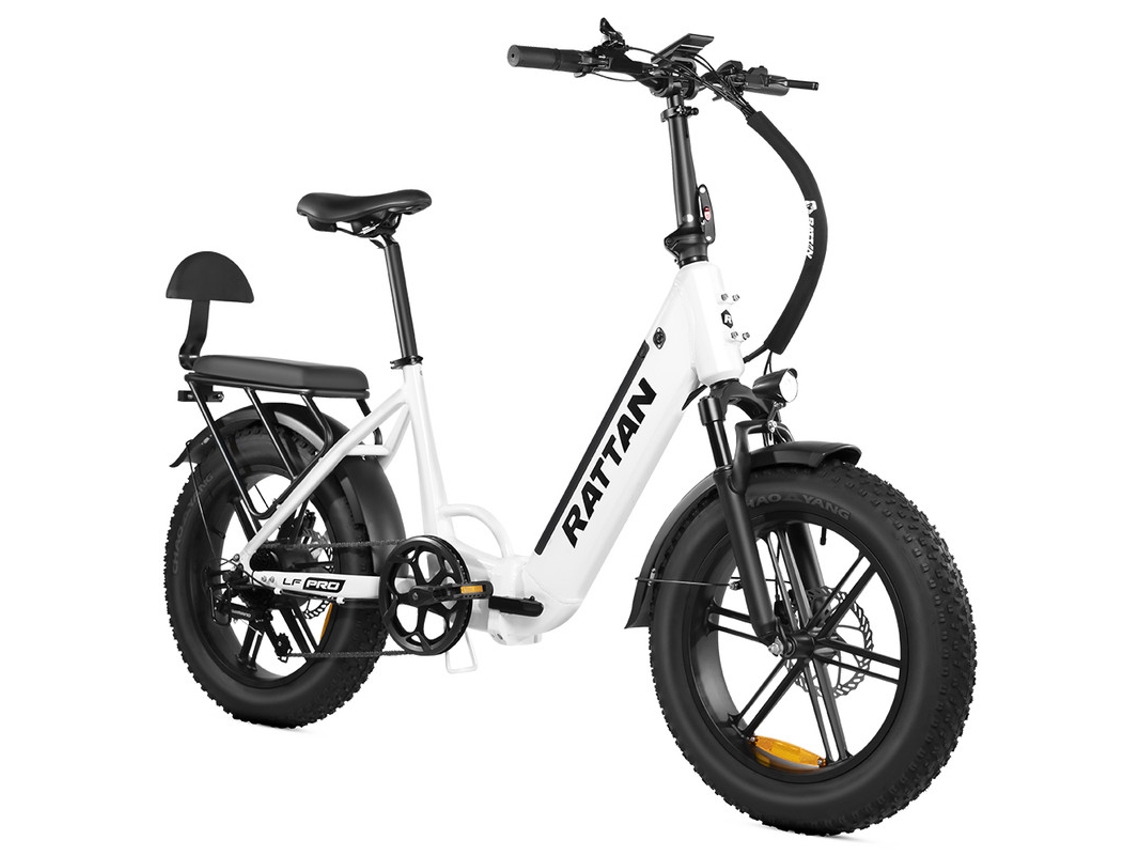 Bicicleta eléctrica Rattan LF Pro de 750 W, 48 V, 18 Ah, autonomía de 120 km, capacidad de ascenso de 40 grados, resistente al agua IP65, potente bicicleta eléctrica, color blanco.