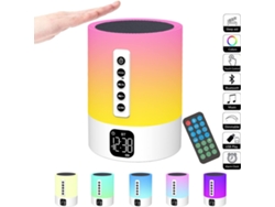 Altavoz Bluetooth multifuncional, el mejor regalo para los amantes del diseño moderno, con despertador, sensor táctil, luz LED y súper iluminación.
