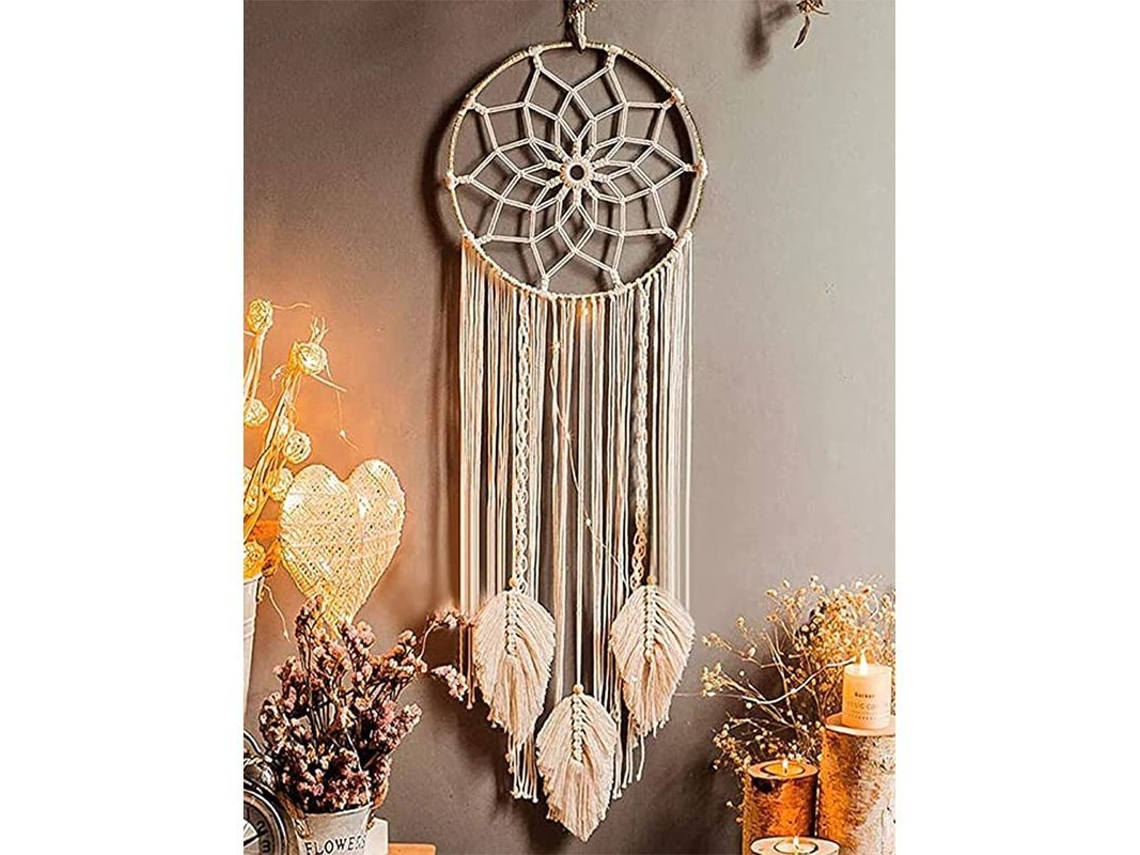 Gran Marco De Macramé Dream Surround, Decoración De Pared Con Plumas Y Colgantes, Regalo Artesanal Bohemio