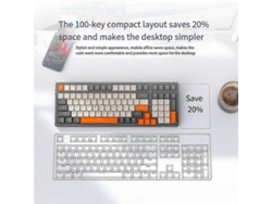 Teclado mecánico de 100 teclas con Bluetooth inalámbrico de 2.4G y estructura sellada. Ly Ebike