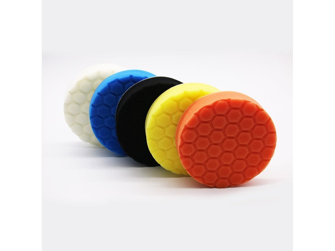 Kit de 5 discos de espuma Hex Logic de 150 mm para pulir coches, barcos y motocicletas.