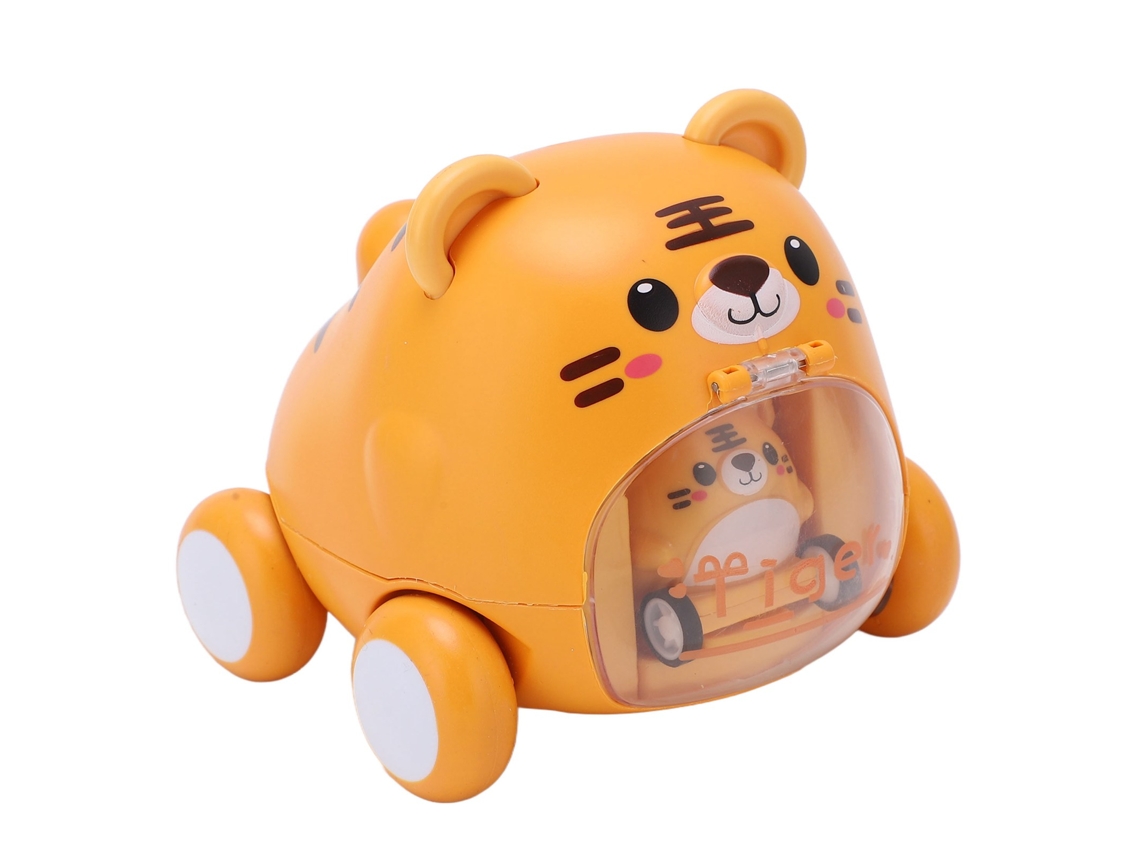 Coche De Inercia De Mascotas Cuter Ligero Resistente A Impactos Animales Divertidos De Arrastre Para Niños Tiger