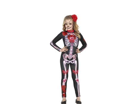 Disfraz de Niña GUIRCA Enterizo Catrina Floral (5-6 anos)