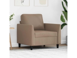 Sillón Lounge de 60 cm, piel sintética color rojo HARLANV1