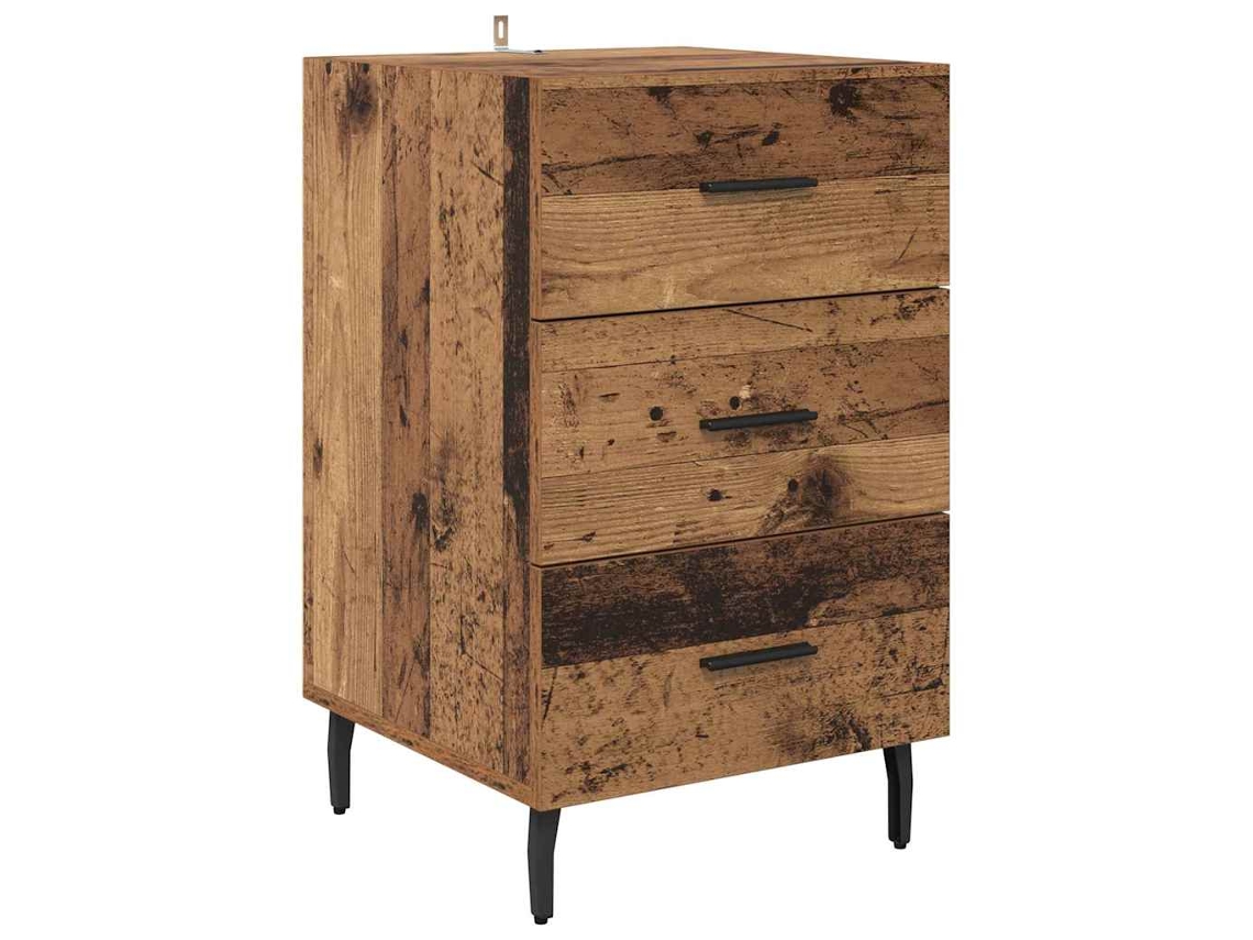 Maison Exclusive - Armario De Noche Con Cajón Madera Vieja 40 X 40 X 66 Cm