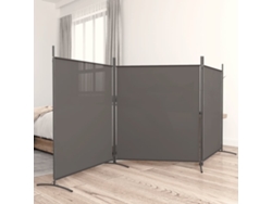 Biombo Divisor | Biombo Separador | Separador De Ambientes De 3 Paneles De Tela Gris Antracita 525x180 Cm