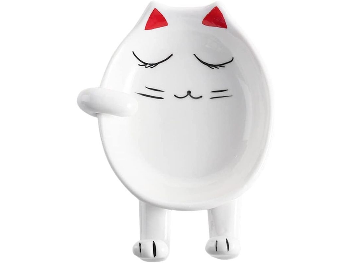 Soporte Para Cucharas Con Forma De Gato, Bonito Soporte De Cerámica Para La Estufa, Accesorios De Cocina Para Amantes De Los Gatos.