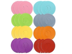 24 Separadores De Plástico Multicolor Para Perchas Redondas
